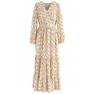 NWT Chicwish Summer Leaf Print Wrap Maxi Dress